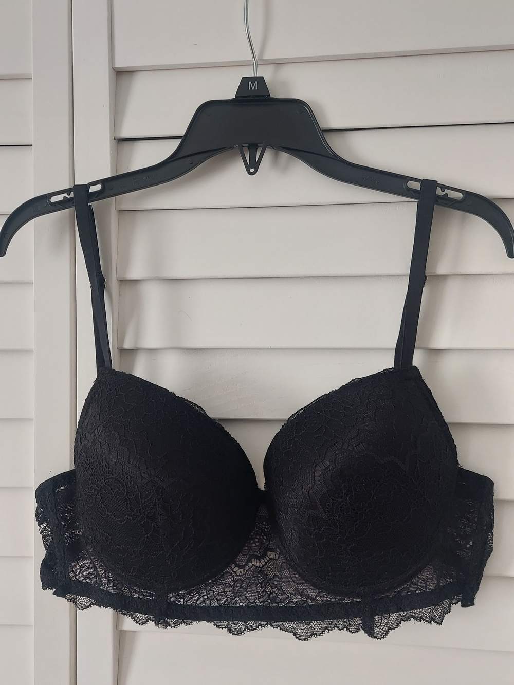 Black Lace Longline Push-Up Bra - Women Intimates